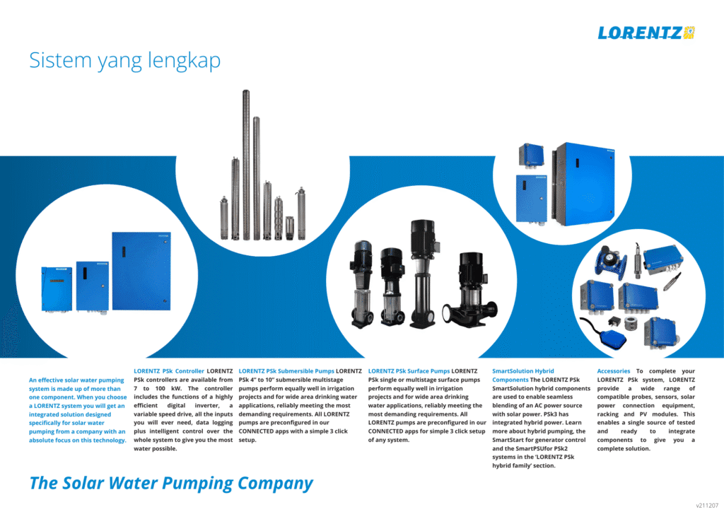 Harga Paket Pompa Lorentz PS2-1800 C-SJ1-25 Lengkap dan Ready Stok untuk e-Katalog, Harga Paket Pompa Lorentz, Paket Pompa Lorentz, Pompa Lorentz, Pompa Air Tenaga Surya, Performa Pompa Lorentz PS2-1800 C-SJ8-7 sebagai Solusi Irigasi Tenaga Surya Modern
