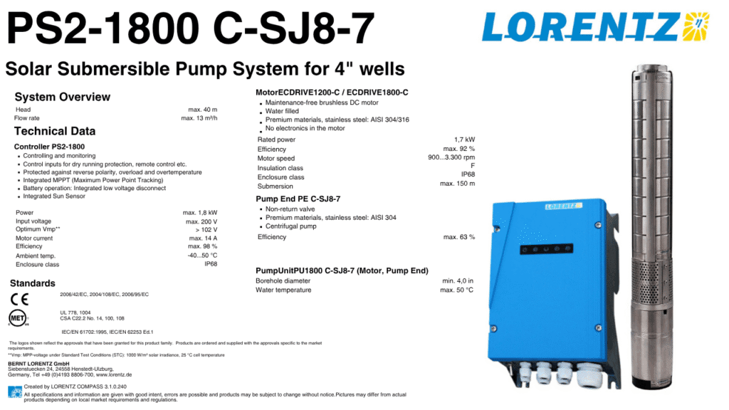 Teknologi Panel Surya untuk Pompa Lorentz: Spesifikasi, Kebutuhan, dan Tips Pemilihan, Pompa Lorentz, Pompa Air, Pompa Air Lorentz