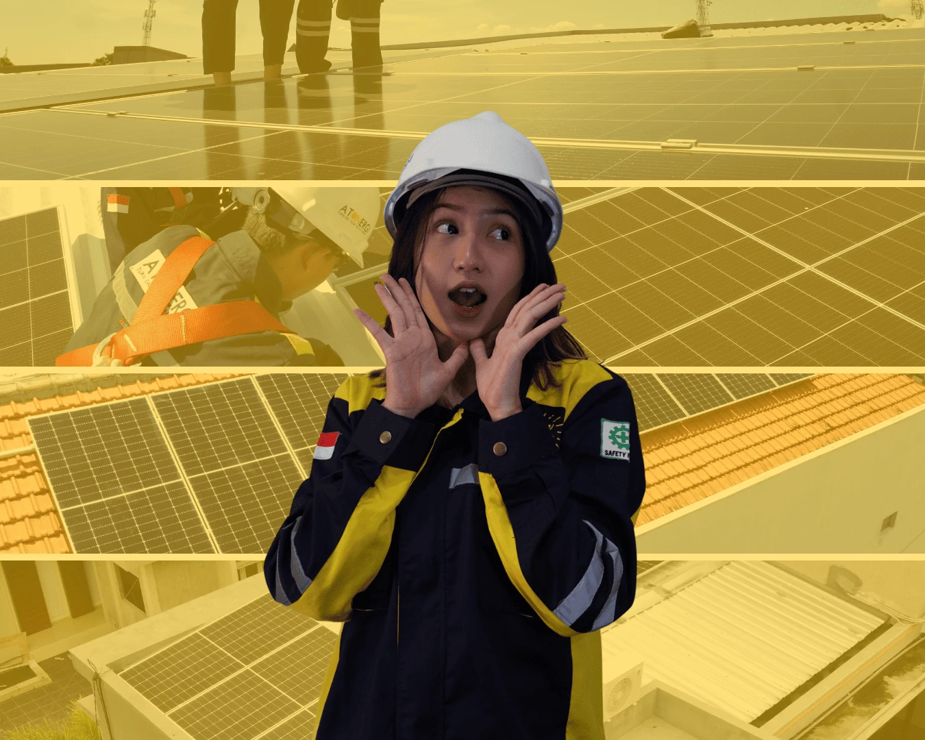 Teknisi PLTS Reja Aton Energi