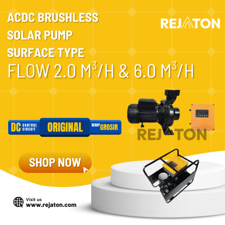 Pompa Surface Hybrid AC/DC Brushless Solar Pump (Surface Type – Flow 2.0 m3/h & 6.0 m3/h)