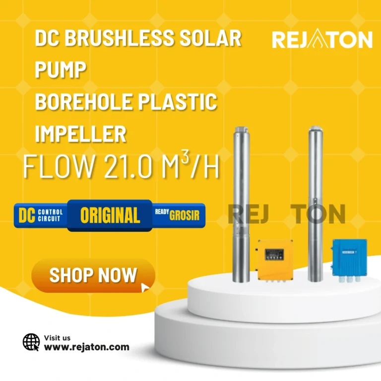 Pompa Submersible Hybrid DC Brushless Solar Pump (Borehole Plastic Impeller – Flow 21.0 m3/h)